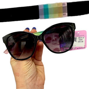 Luv Betsey Black Sunglasses pastel rainbow